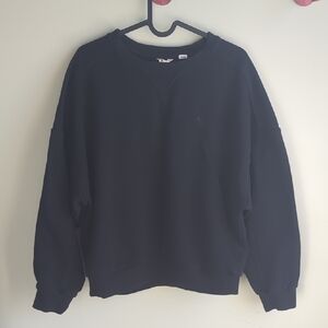 Roxy. Black Logoed Sweater. Size Medium.